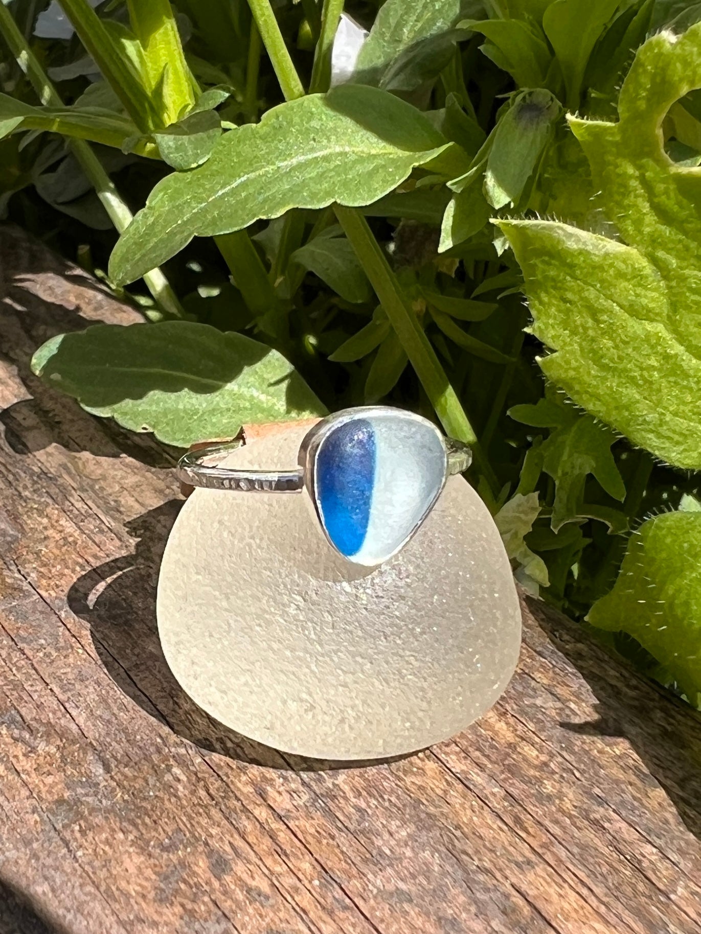 Sea Glass Stacker Ring