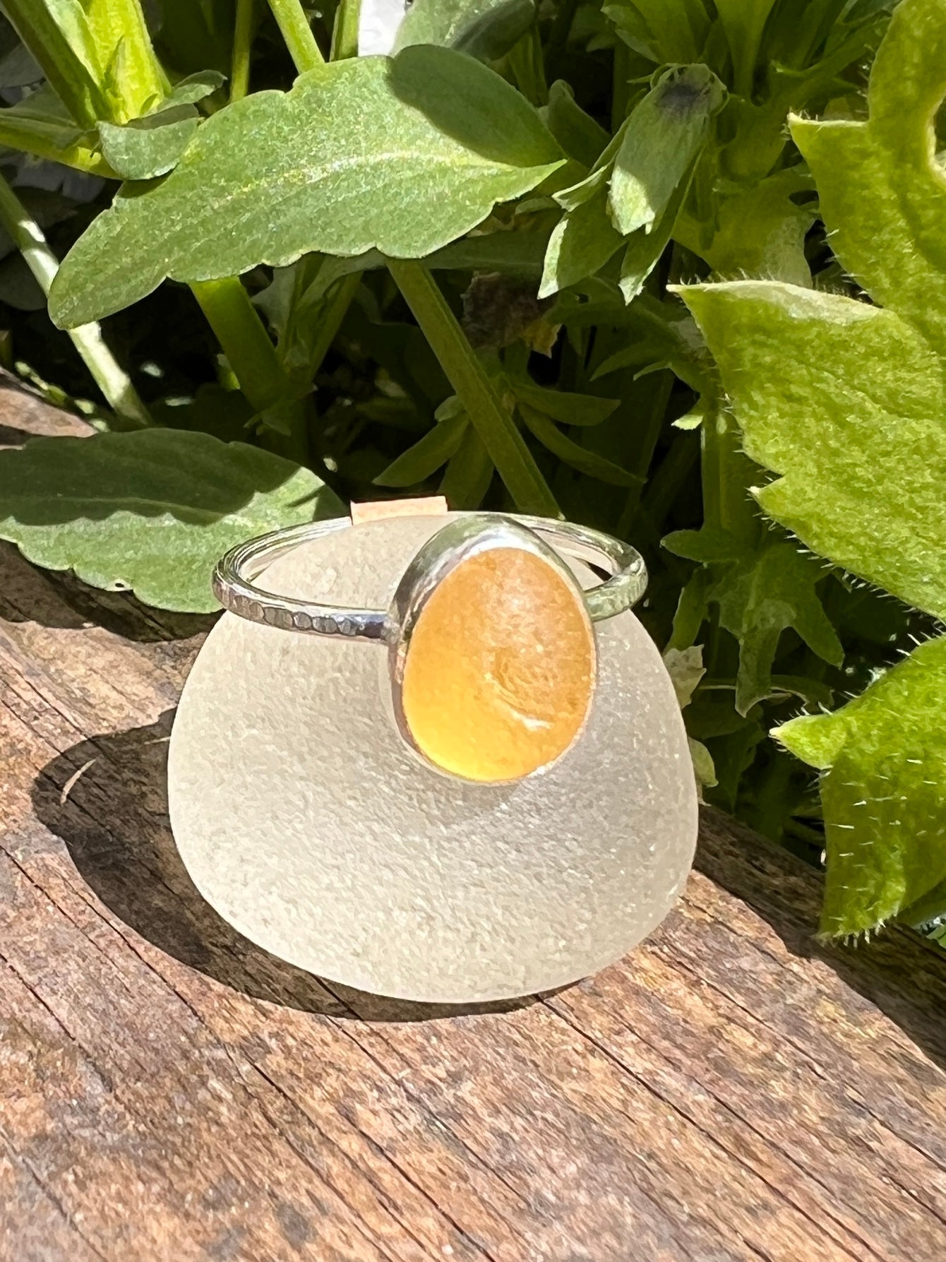 Sea Glass Stacker Ring