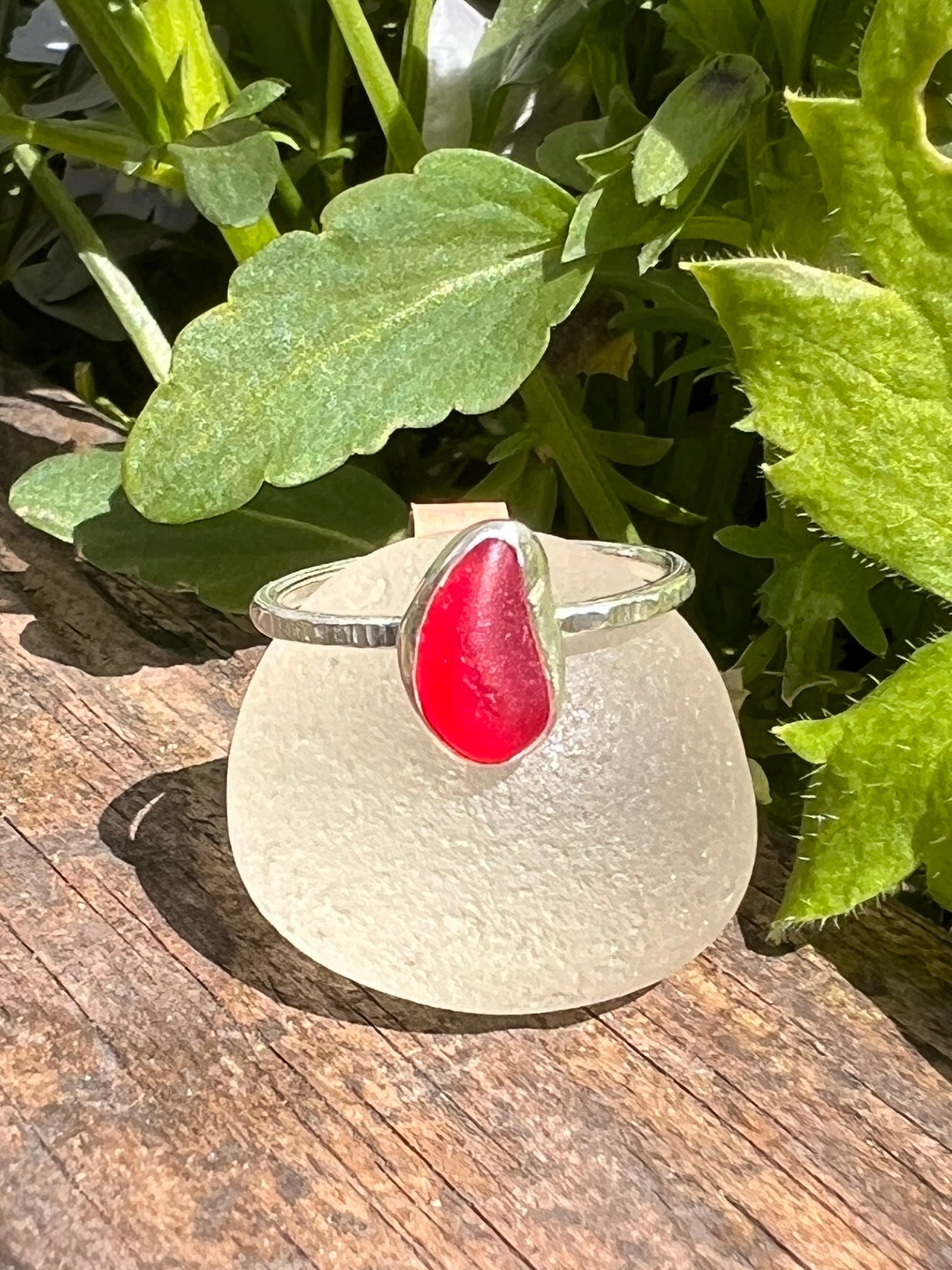 Sea Glass Stacker Ring