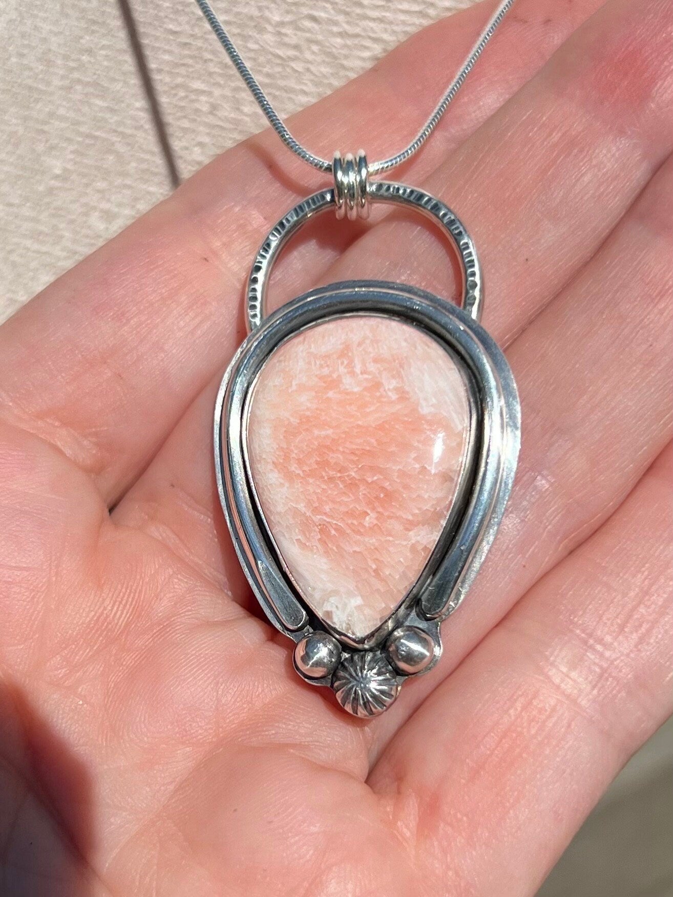 Pink Scolecite Pendant