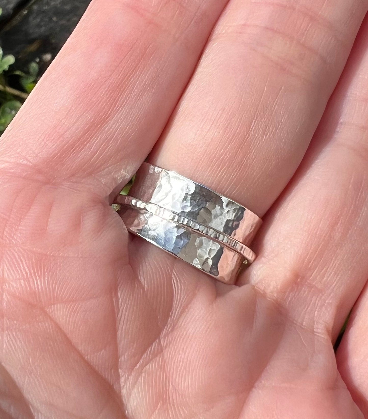 Sea Glass Spinner Ring