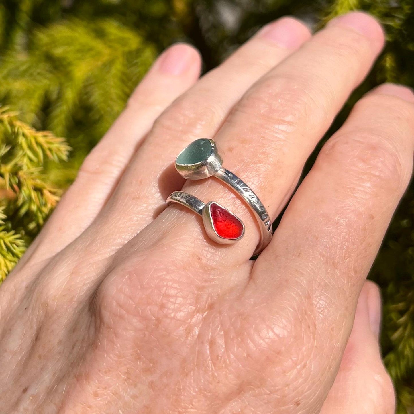 Adjustable Sea Glass Ring