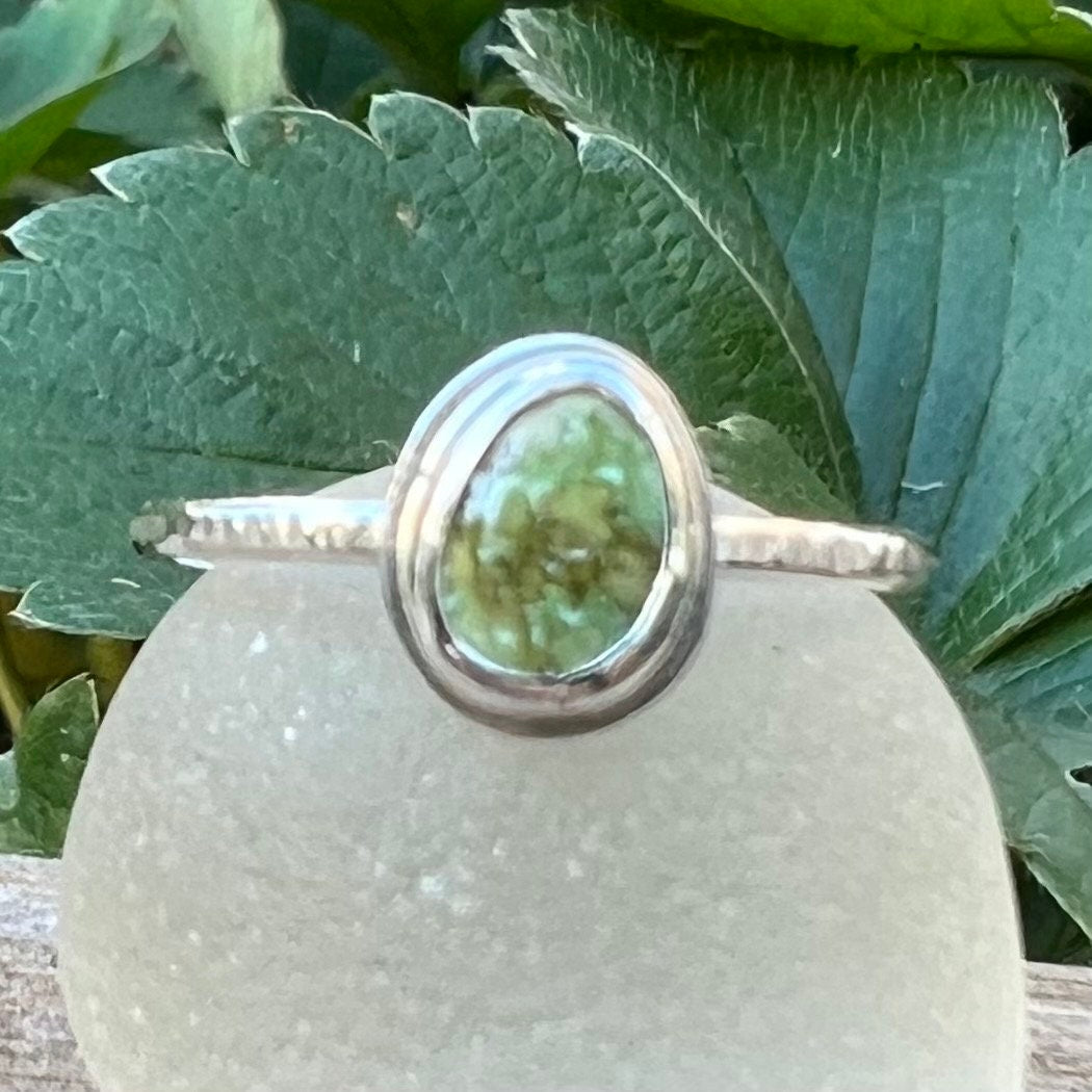 Sonoran Lime Turquoise Stacker Ring,various sizes available