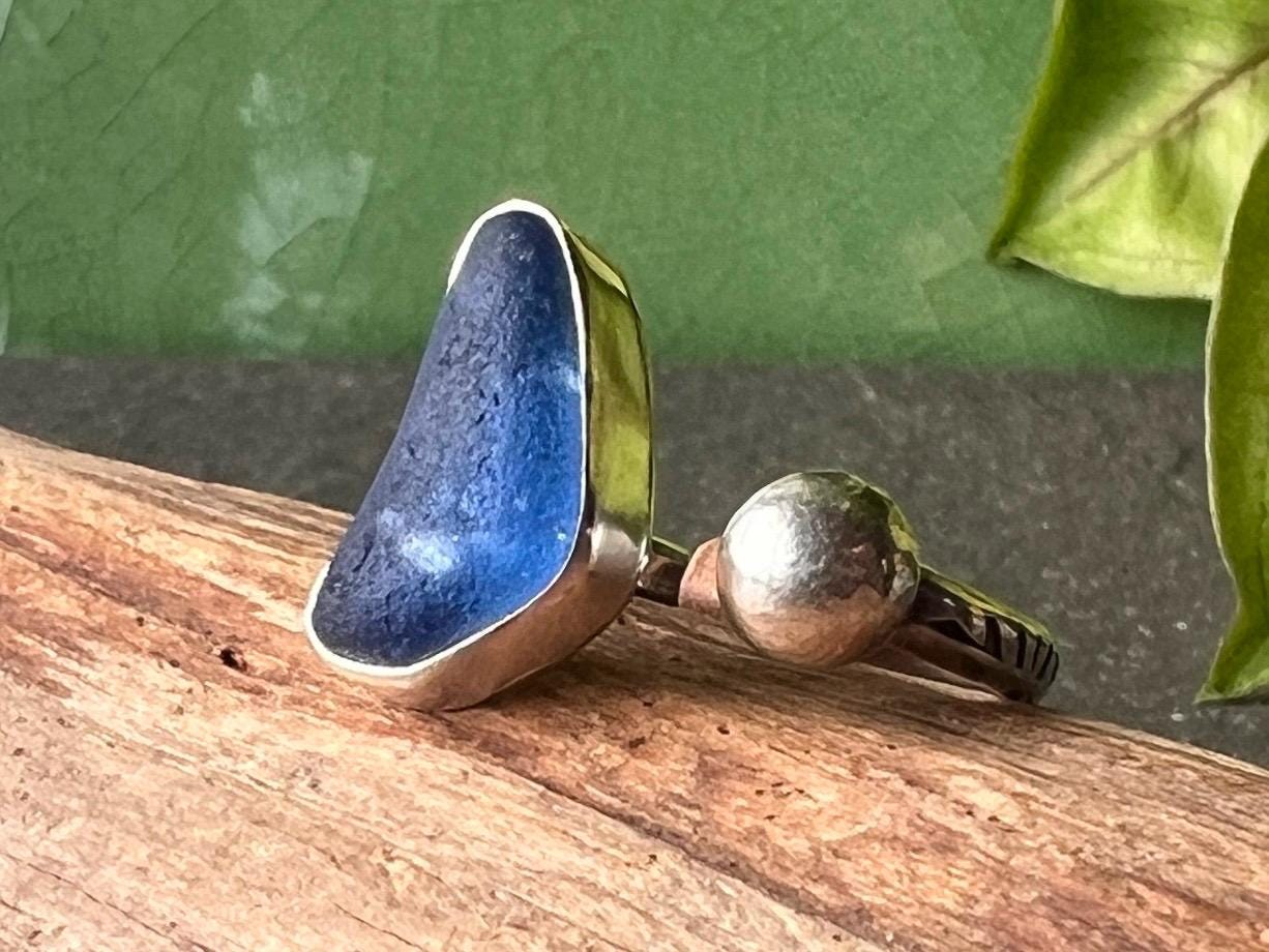 Adjustable Sea Glass Ring