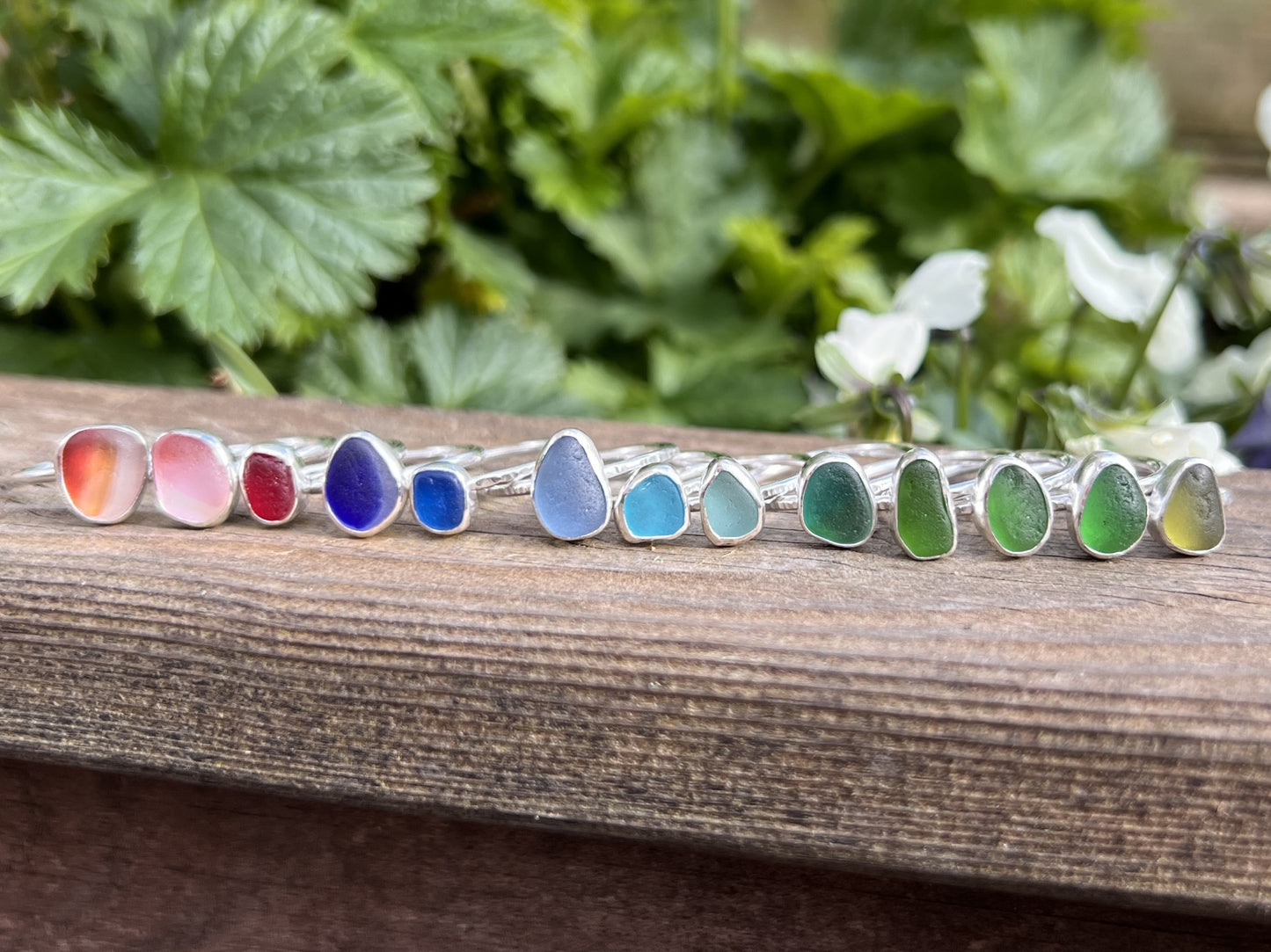 Sea Glass Stacker Ring