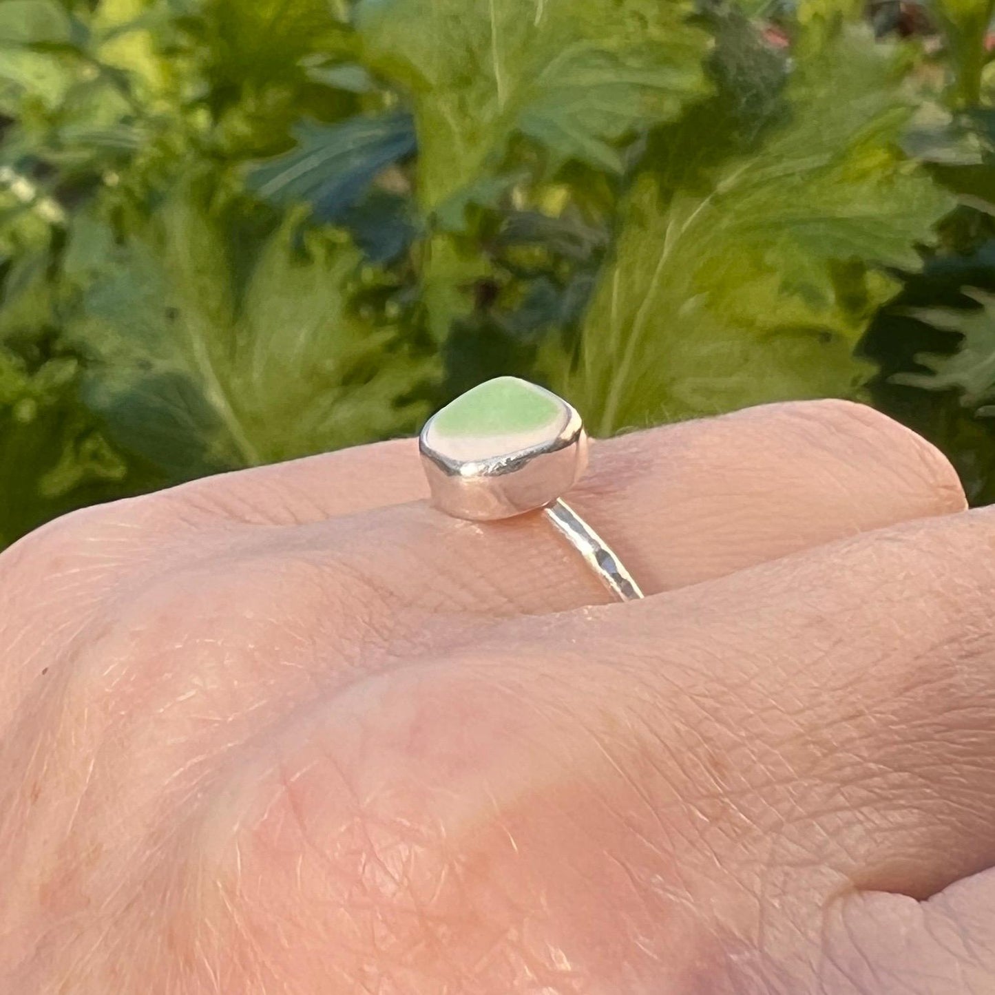 Sea Pottery Stacker Ring