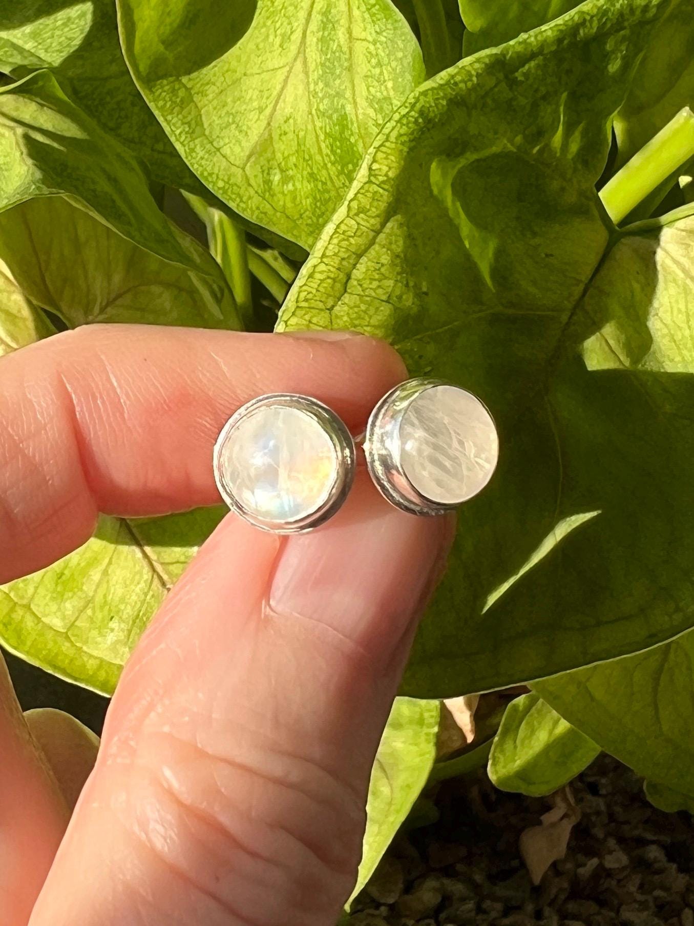 Moonstone Studs