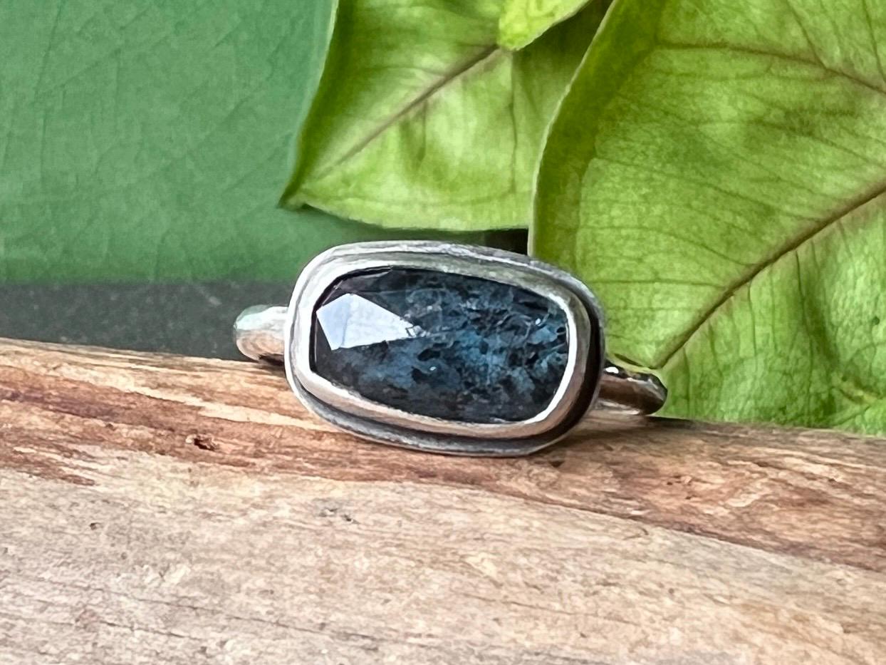Indigo Moss Kyanite Ring