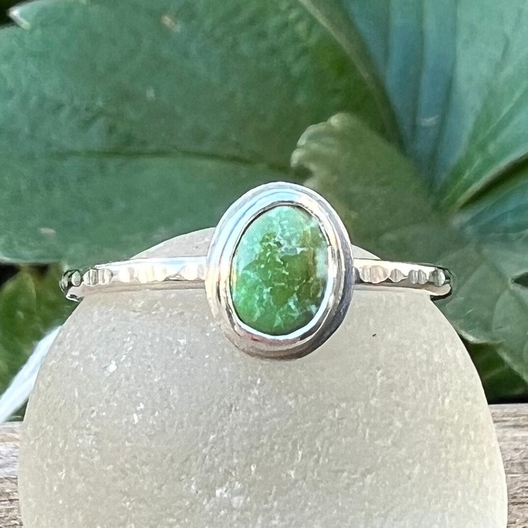 Sonoran Lime Turquoise Stacker Ring,various sizes available