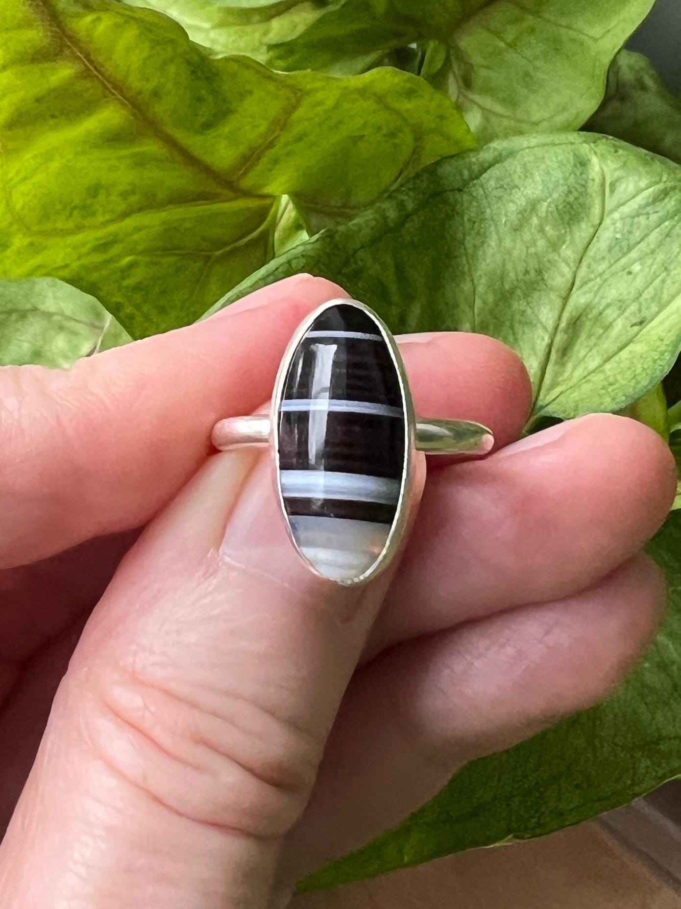 Banded Agate Ring