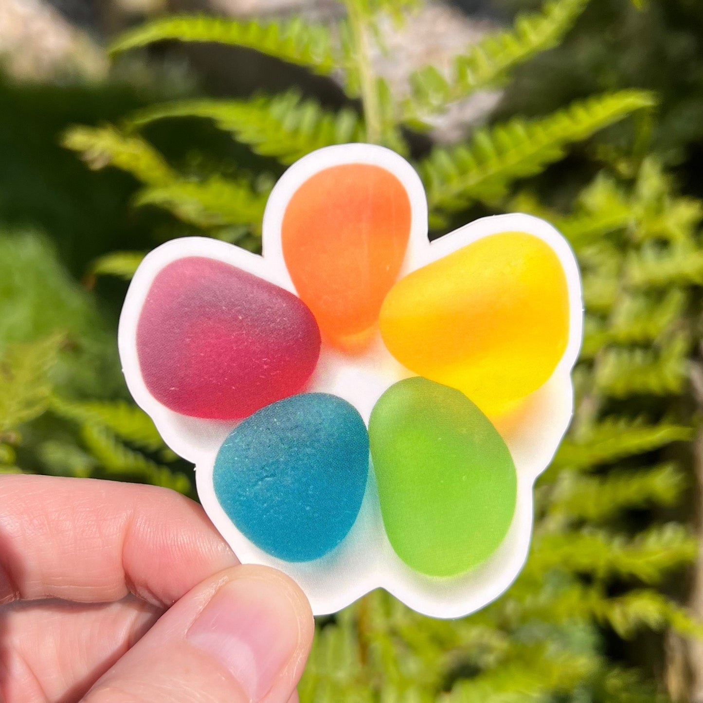 Sea Glass Image Waterproof Sticker
