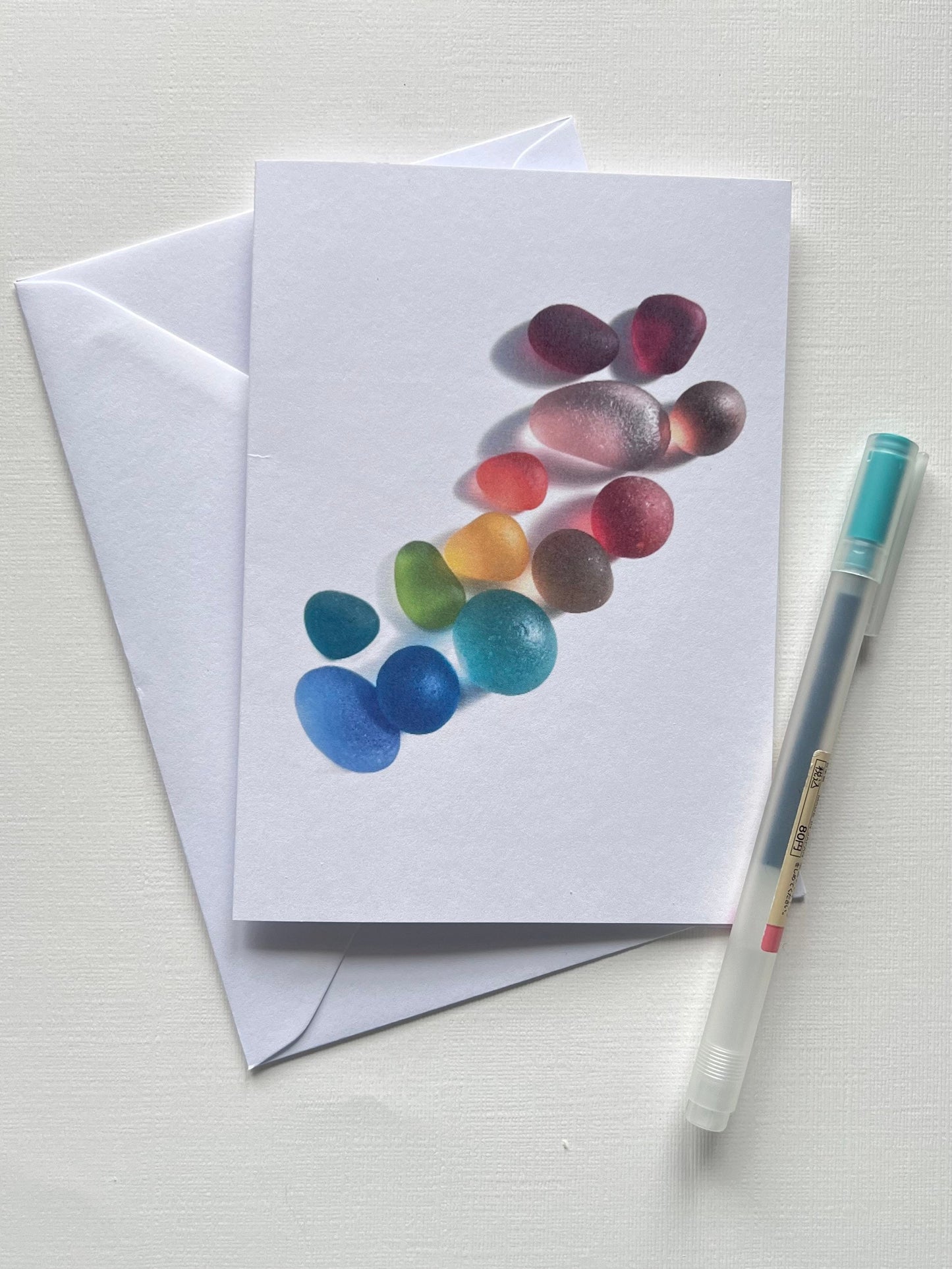 Sea Glass Greetings Cards (Pack of 4)