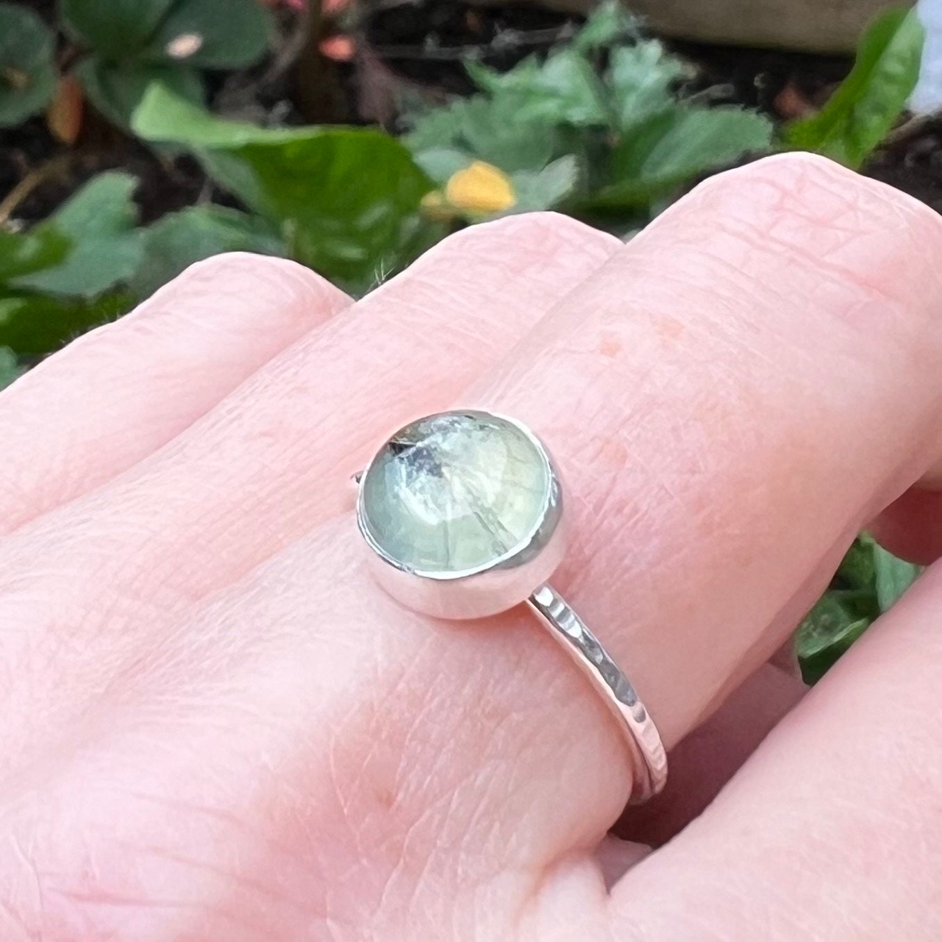 Prehnite Stacker Ring, various sizes available