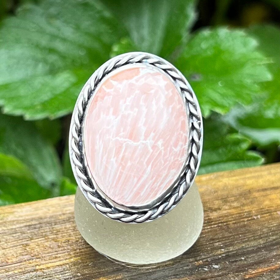 Pink Scolecite Ring