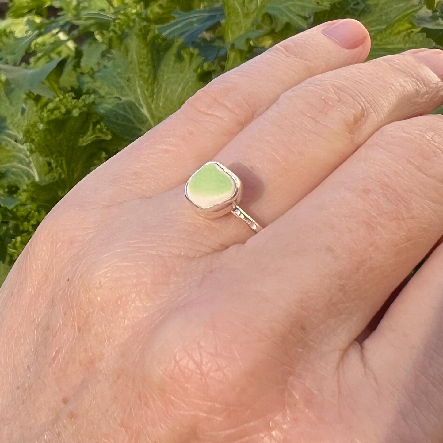 Sea Pottery Stacker Ring