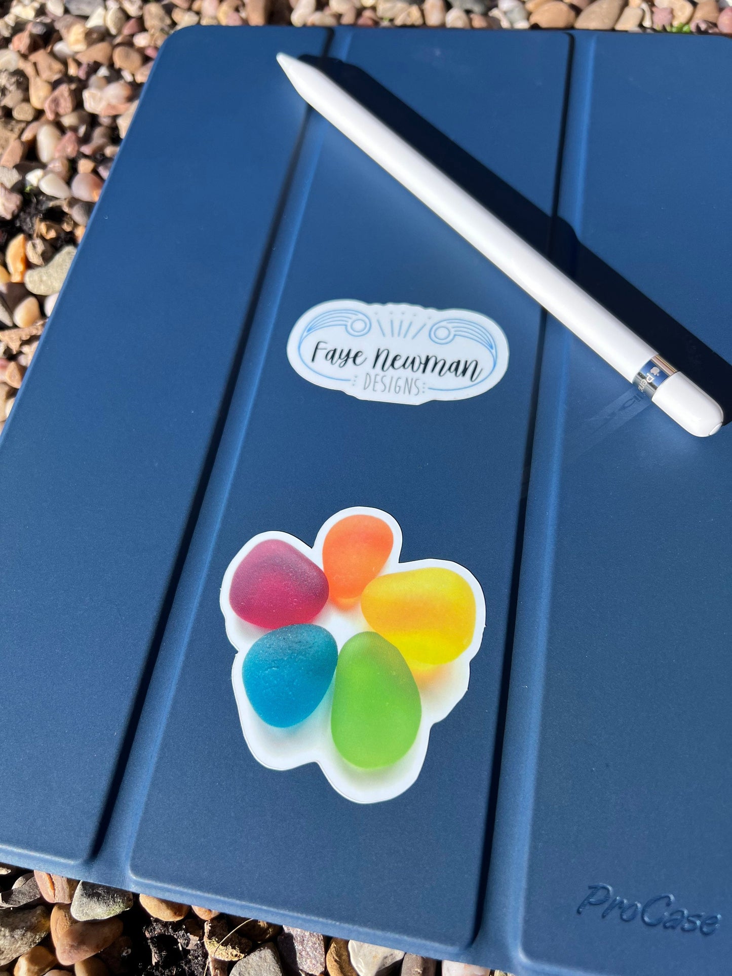 Sea Glass Image Waterproof Sticker
