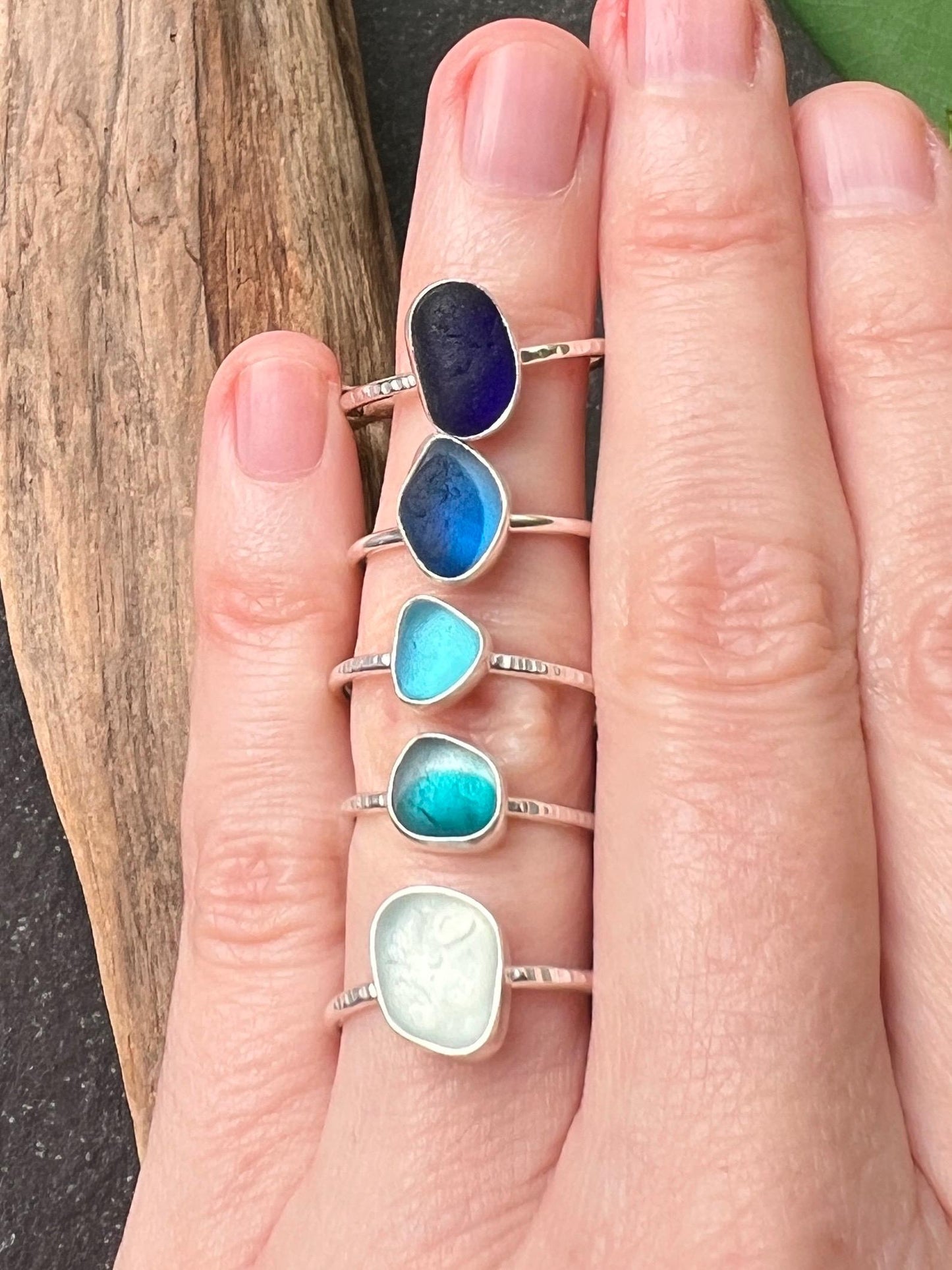 Sea Glass Stacking Ring, various sizes available