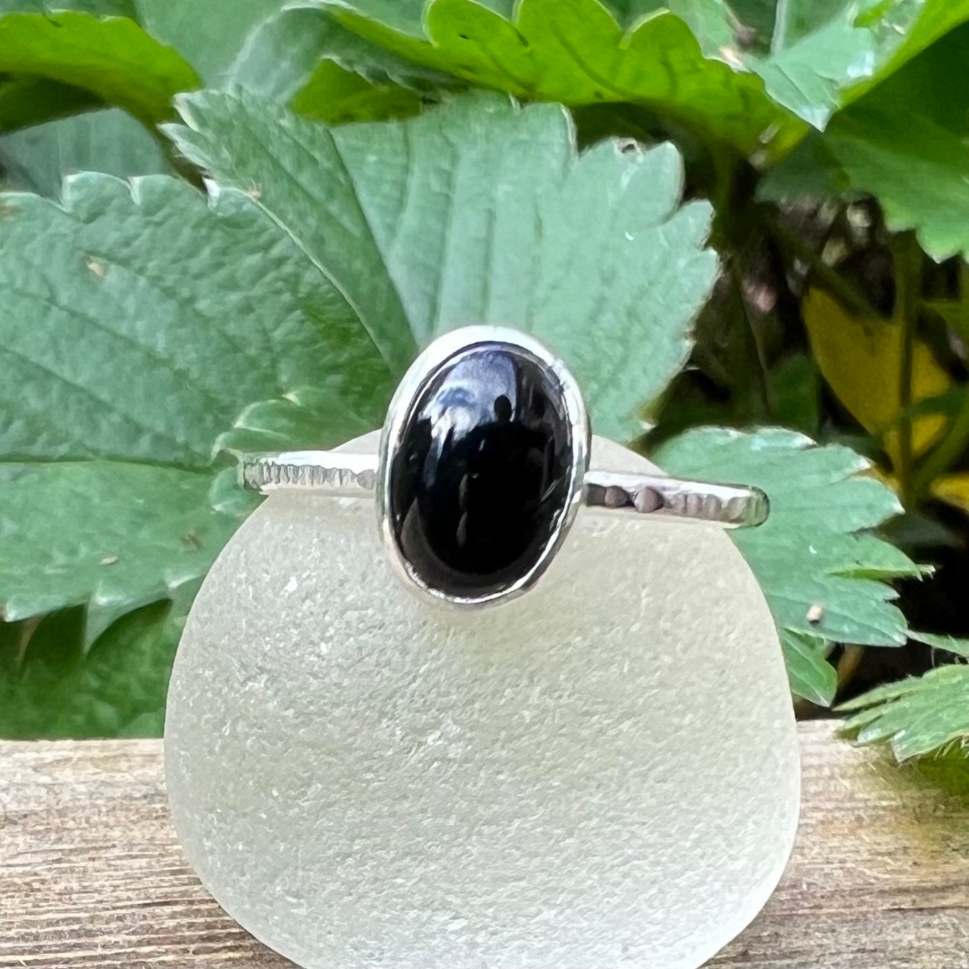 Black Onyx Stacker Ring, various sizes available