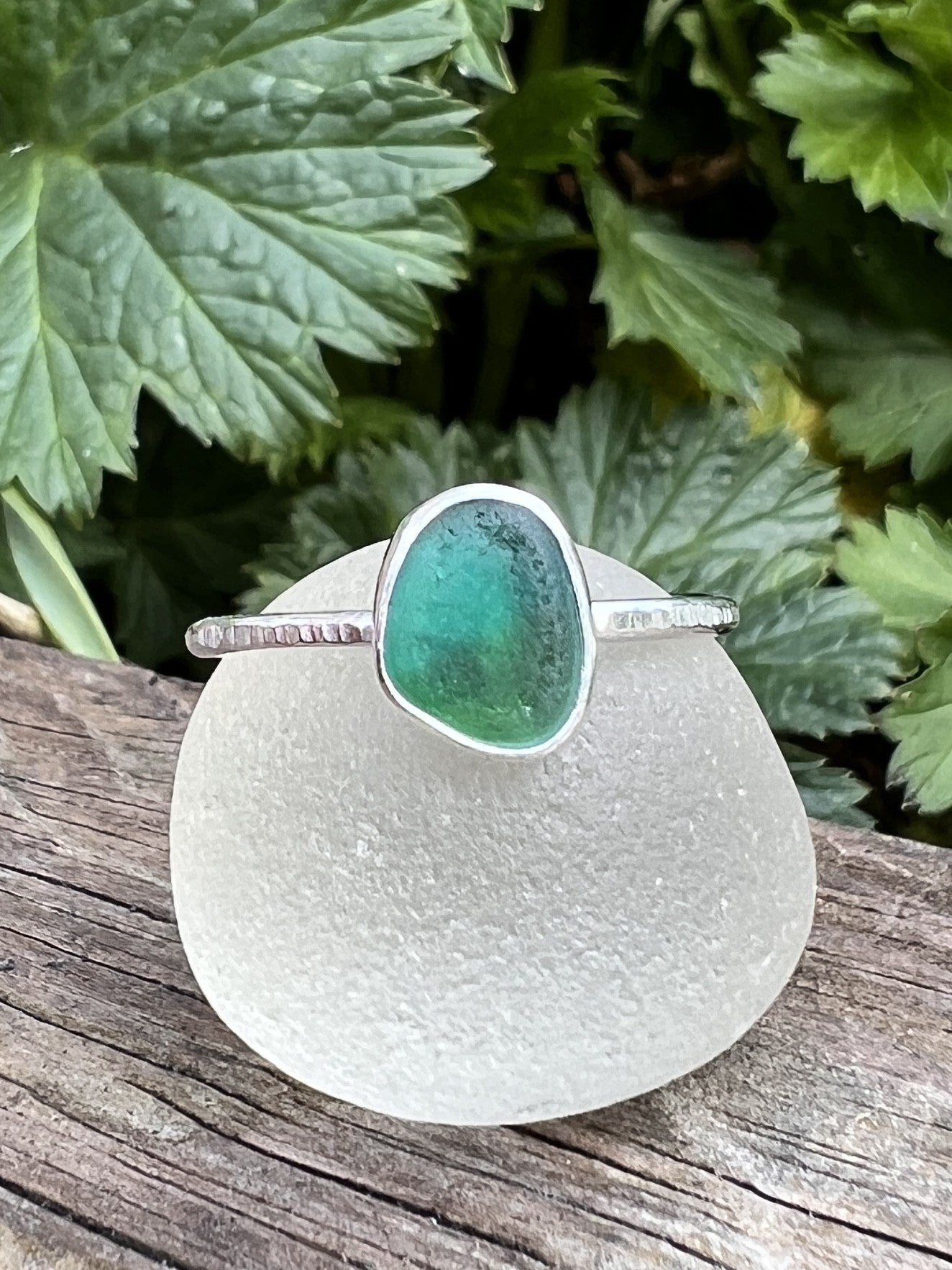 Sea Glass Stacker Ring