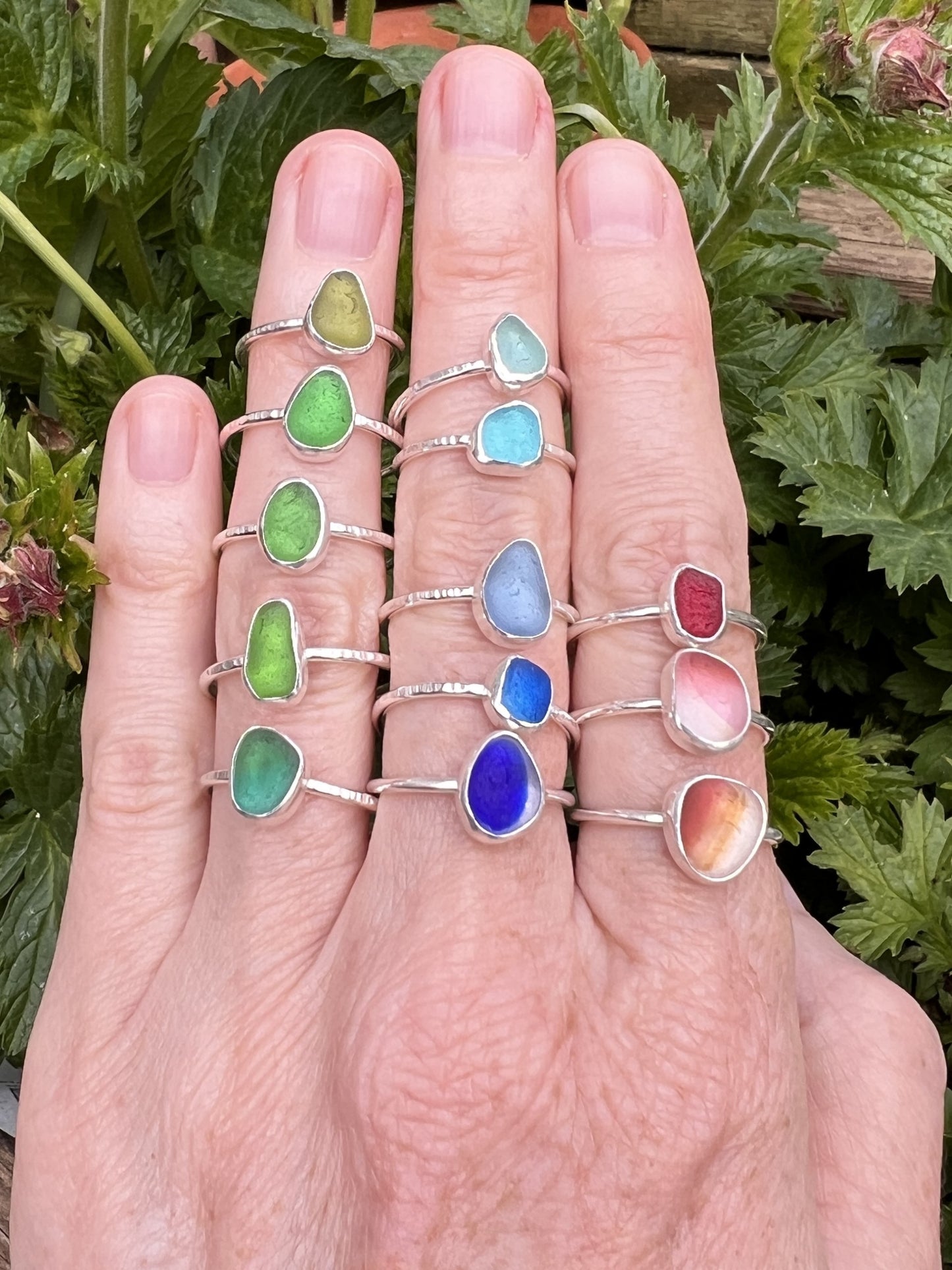 Sea Glass Stacker Ring