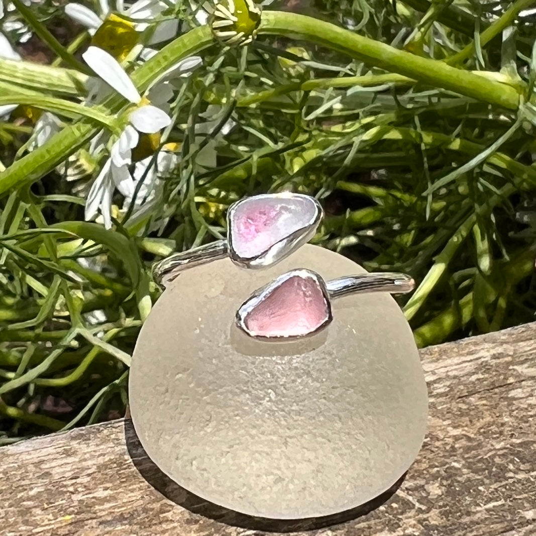 Adjustable Sea Glass Rings