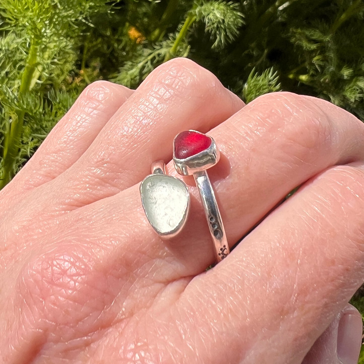 Adjustable Sea Glass Ring