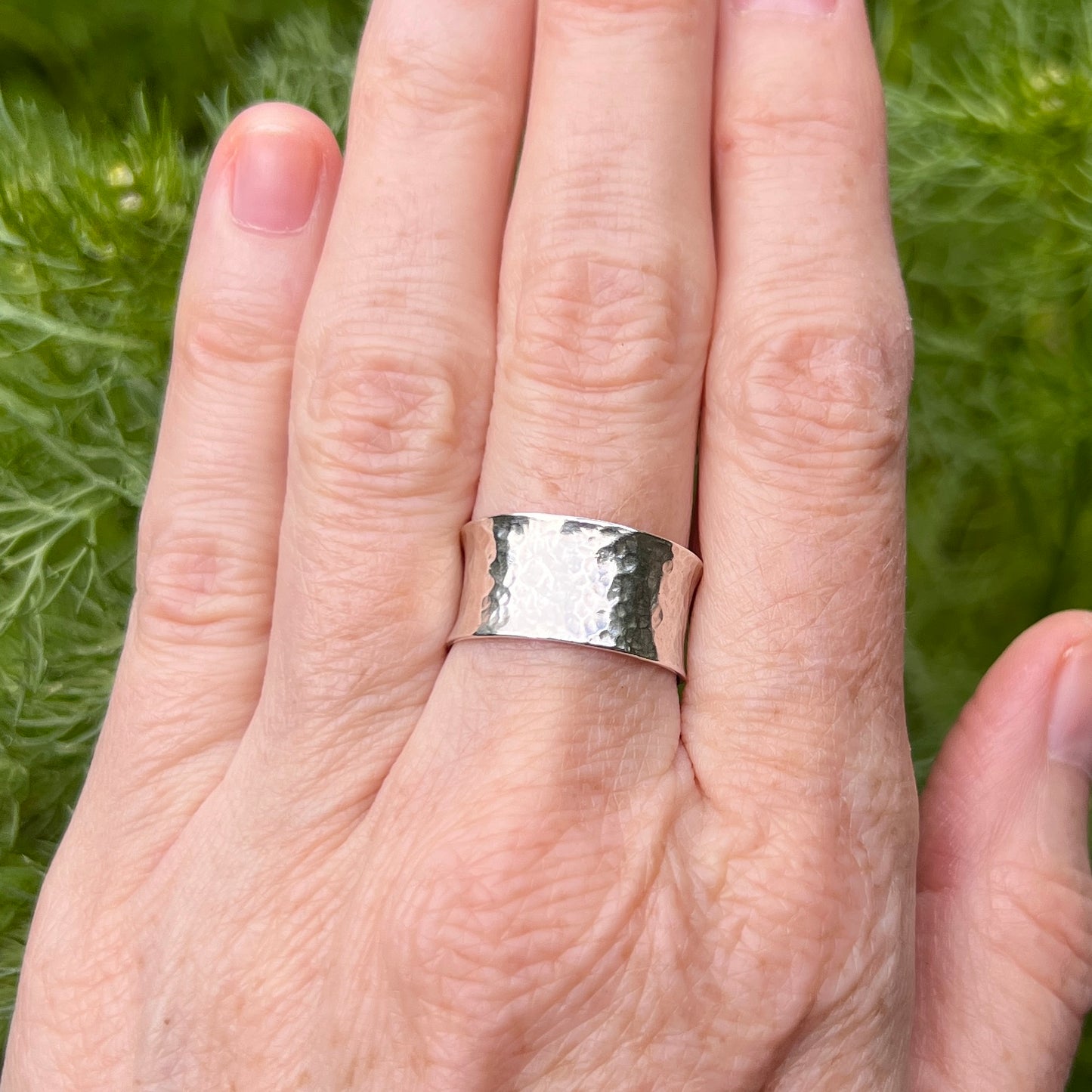 Wide Band Silver Ring