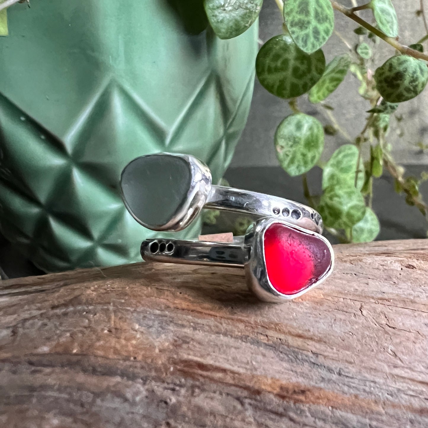 Adjustable Sea Glass Ring