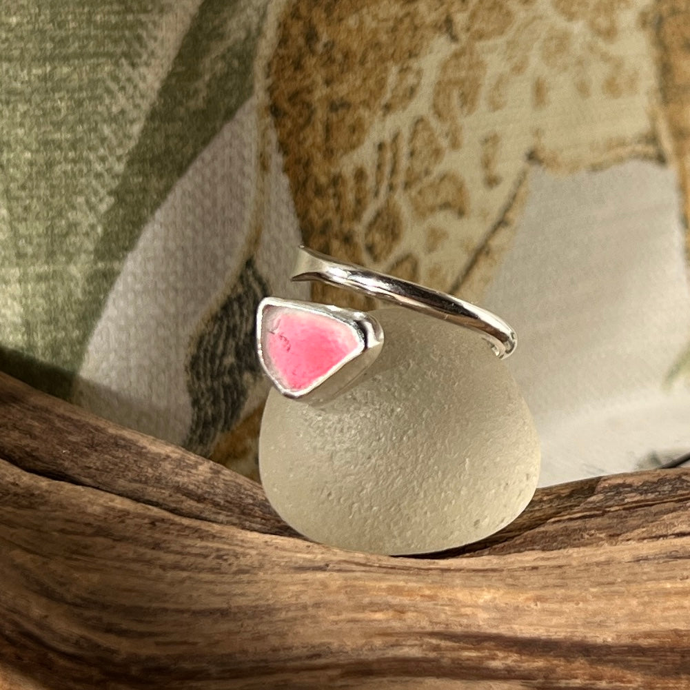 Adjustable Sea Glass Ring