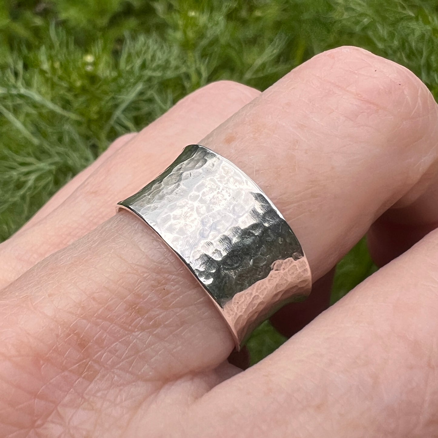 Wide Band Silver Ring
