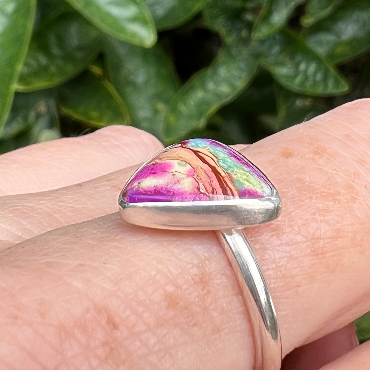 Rainbow Jasper Ring