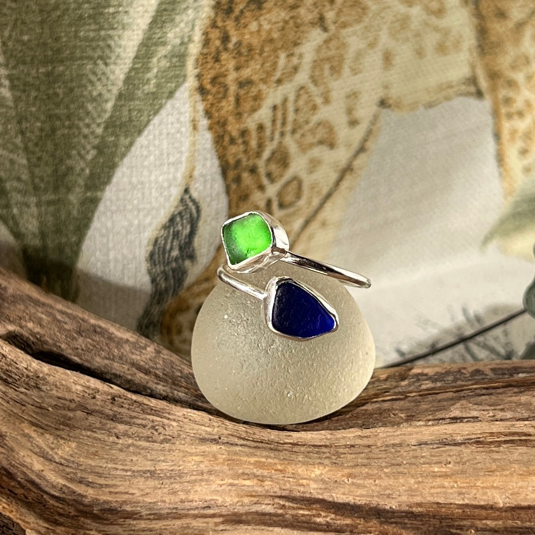 Adjustable Sea Glass Ring