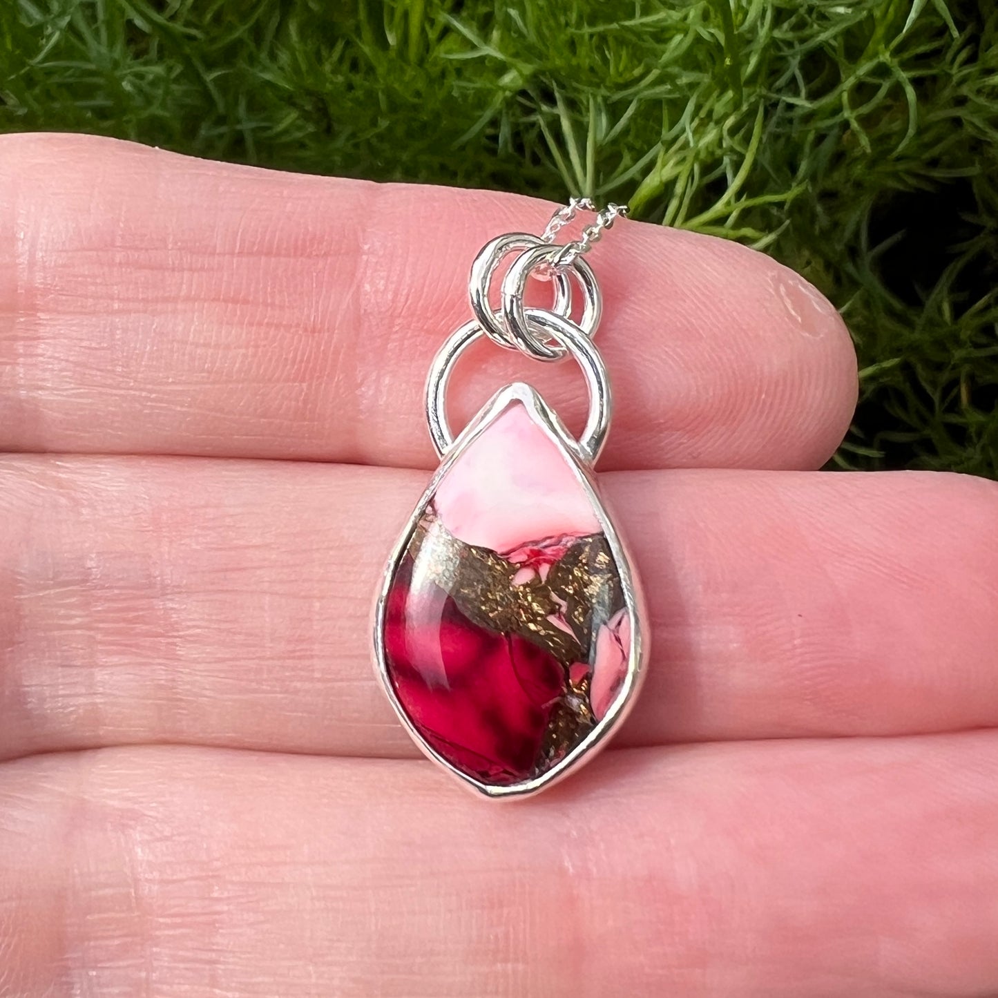 Red Dahlia Pendant