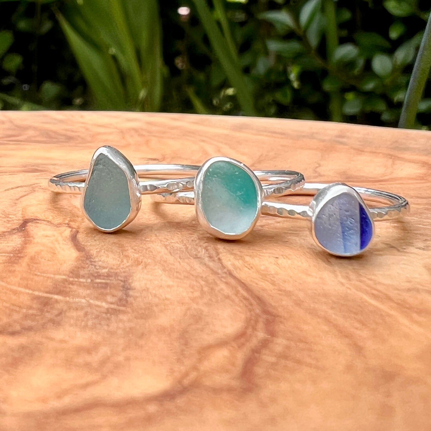 Sea Glass Stacker Ring