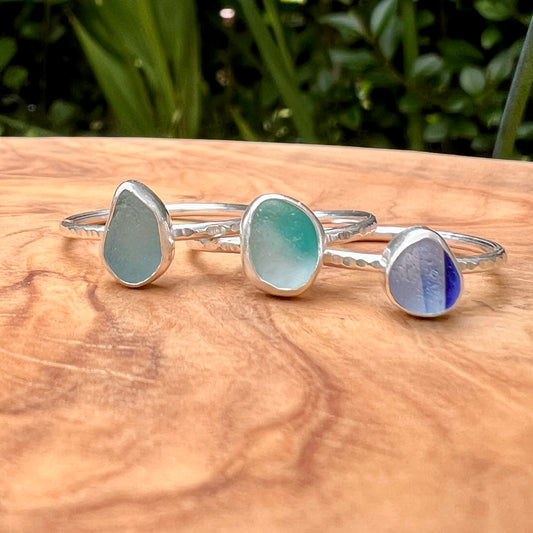 Sea Glass Stacker Ring