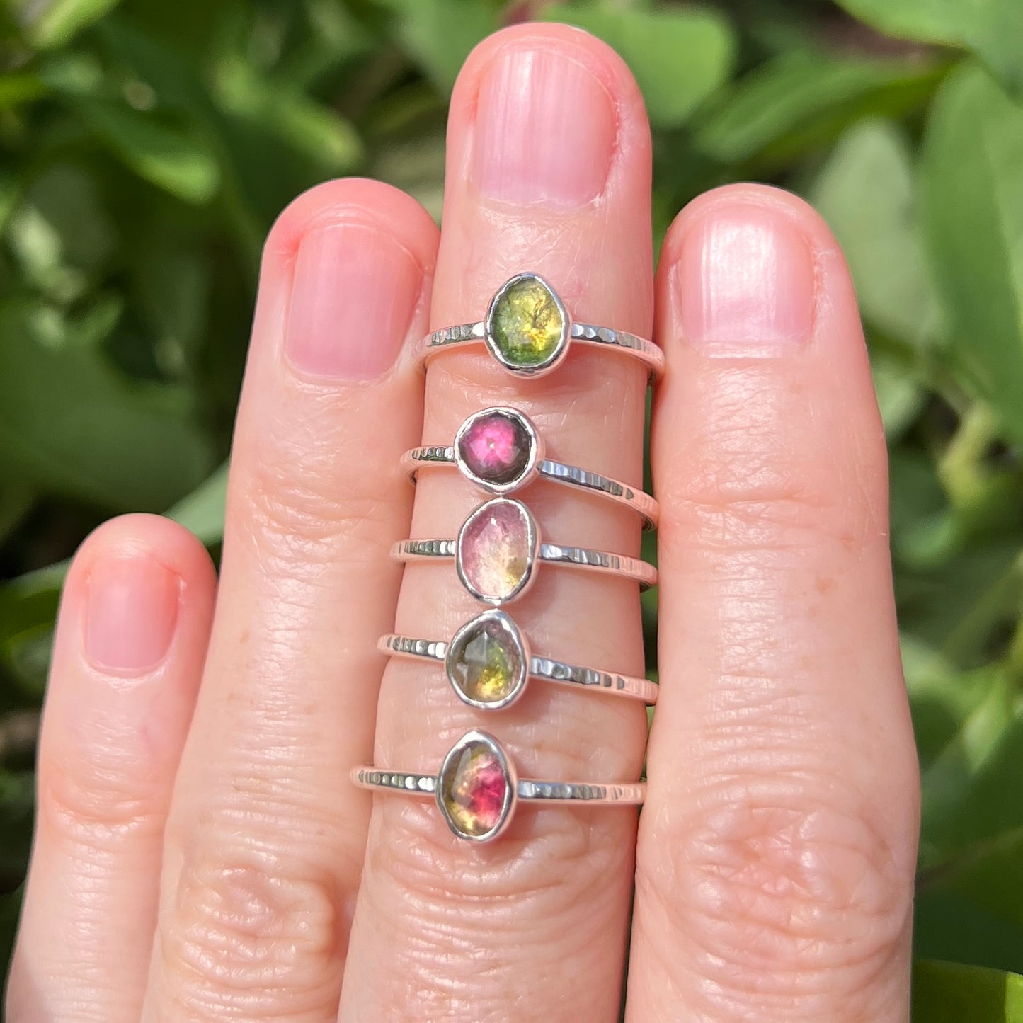 Tourmaline Stacker Rings