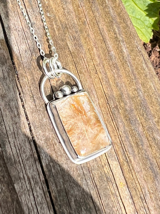 Golden Rutliated Quartz Pendant