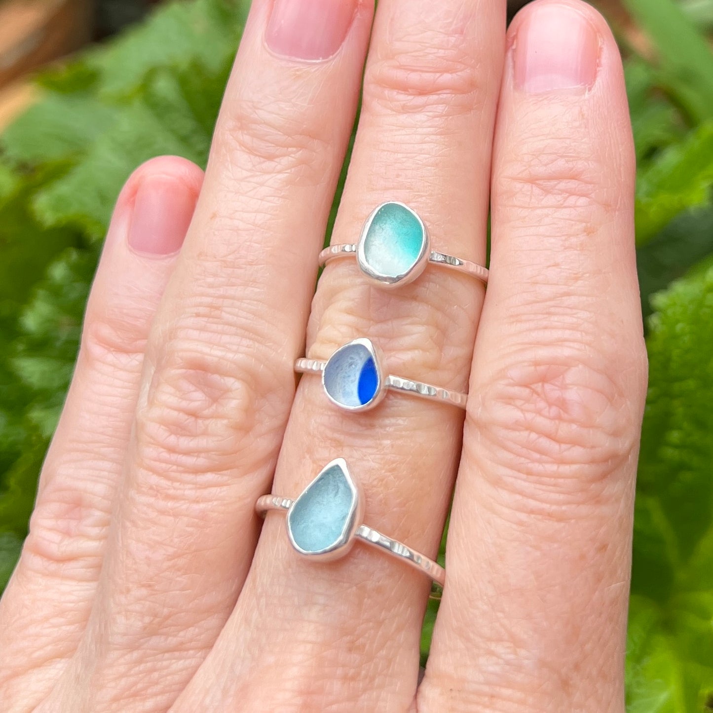 Sea Glass Stacker Ring