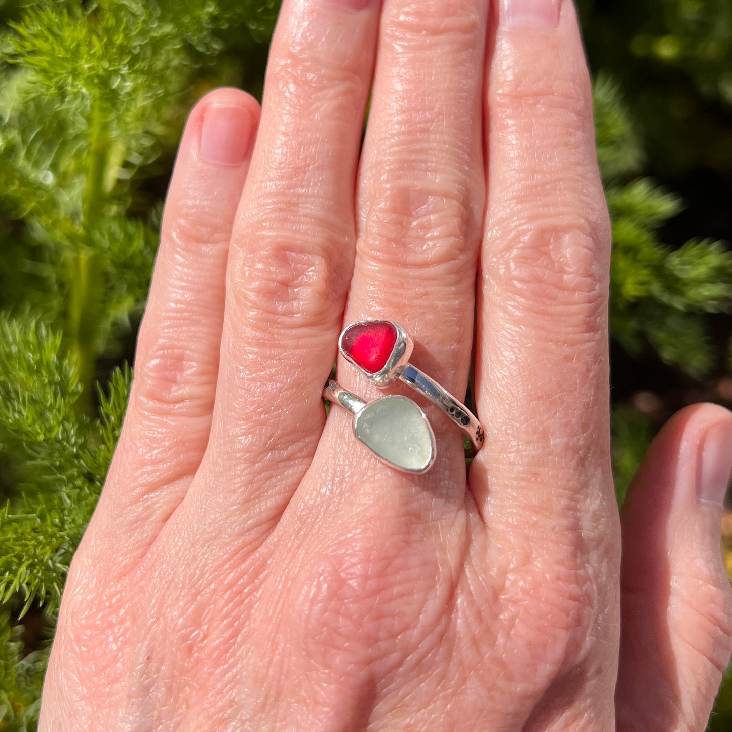 Adjustable Sea Glass Ring