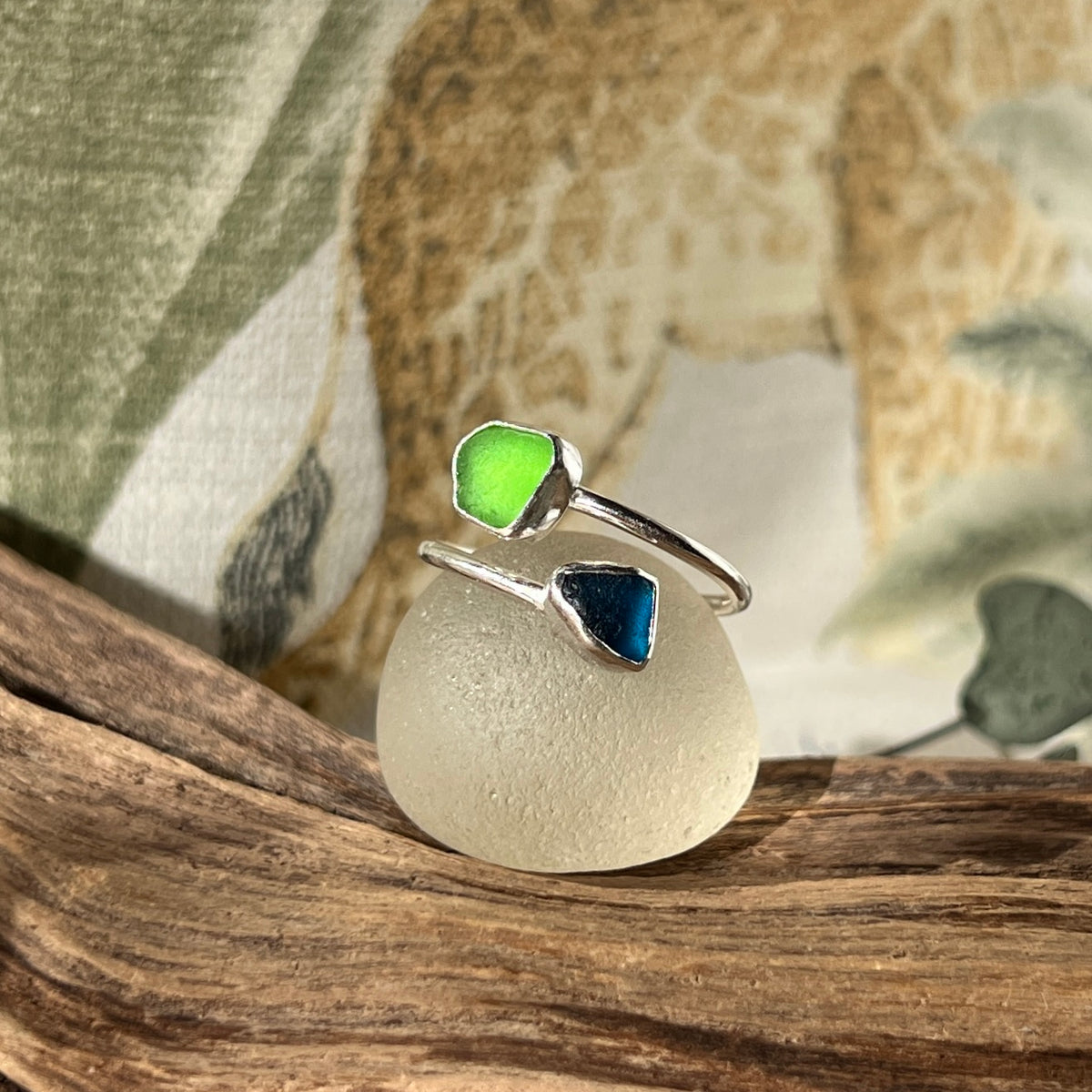 Adjustable Sea Glass Ring