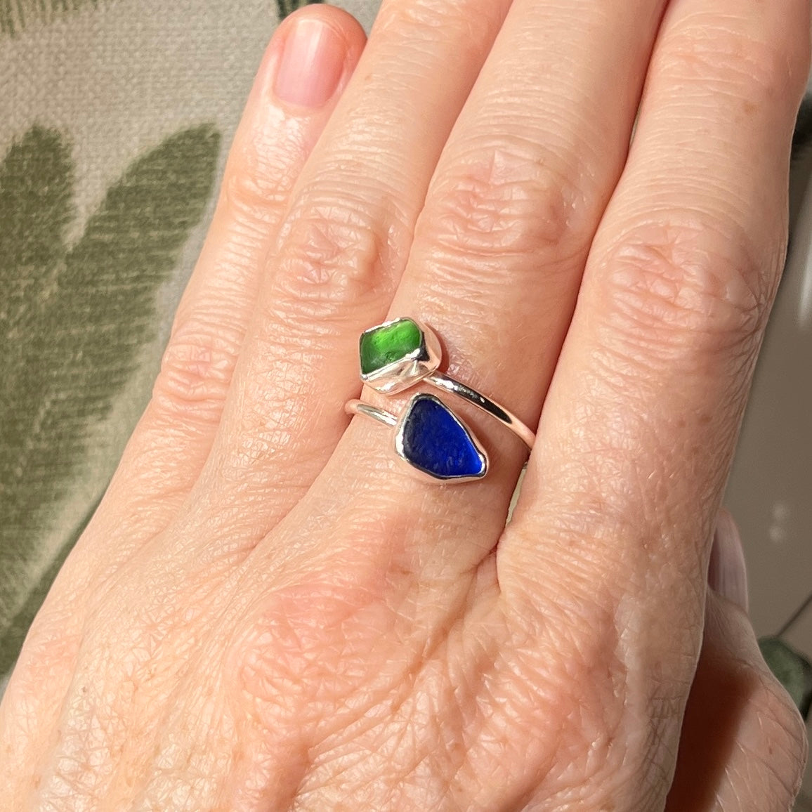 Adjustable Sea Glass Ring