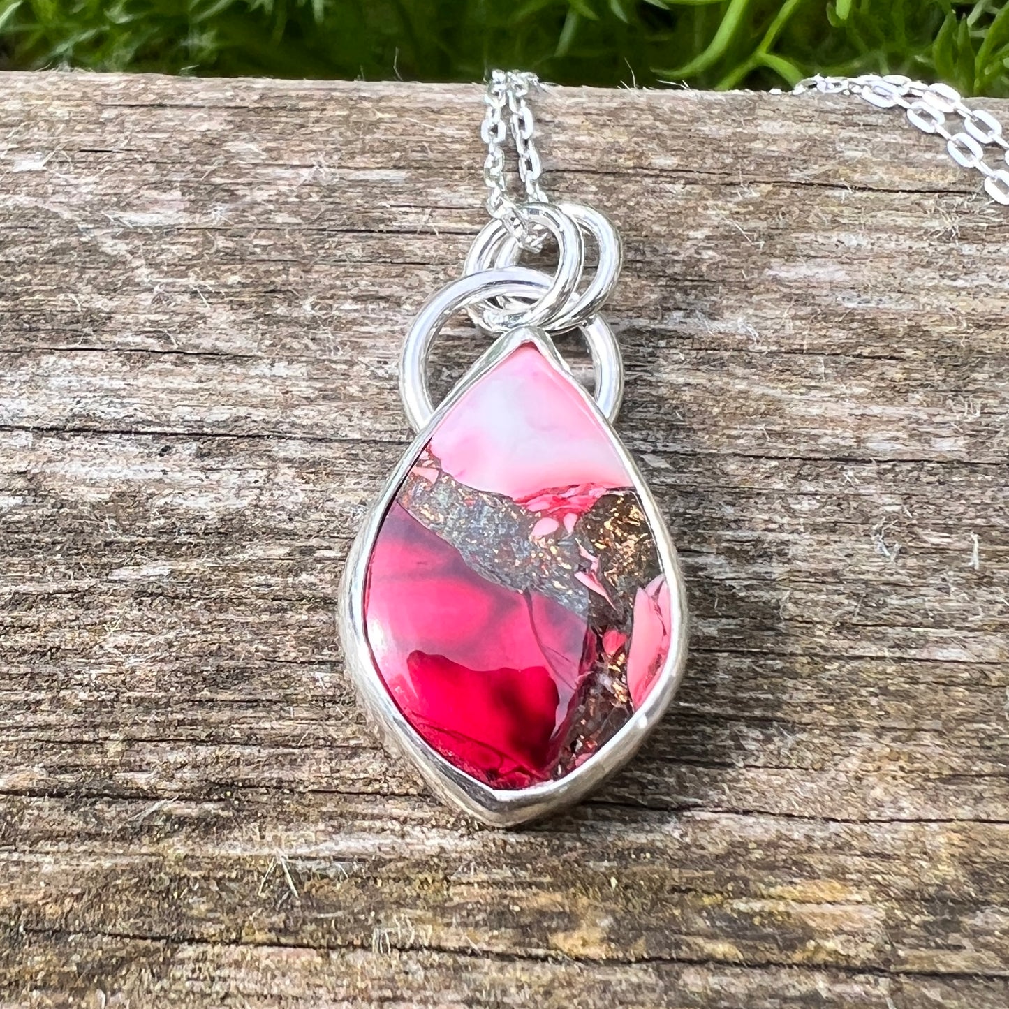 Red Dahlia Pendant