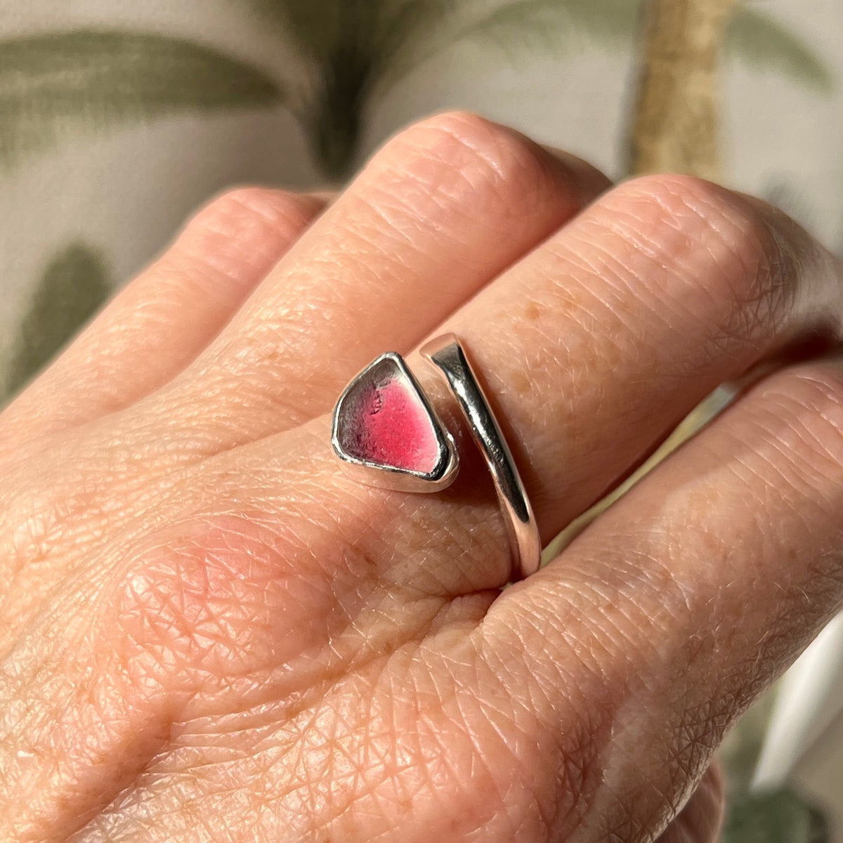Adjustable Sea Glass Ring