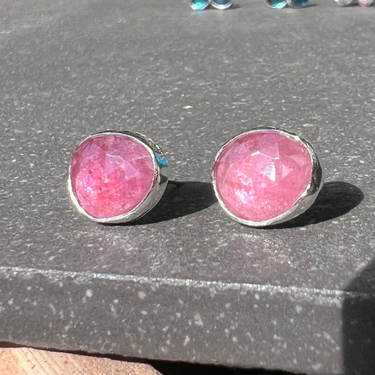 Pink Sapphire Studs