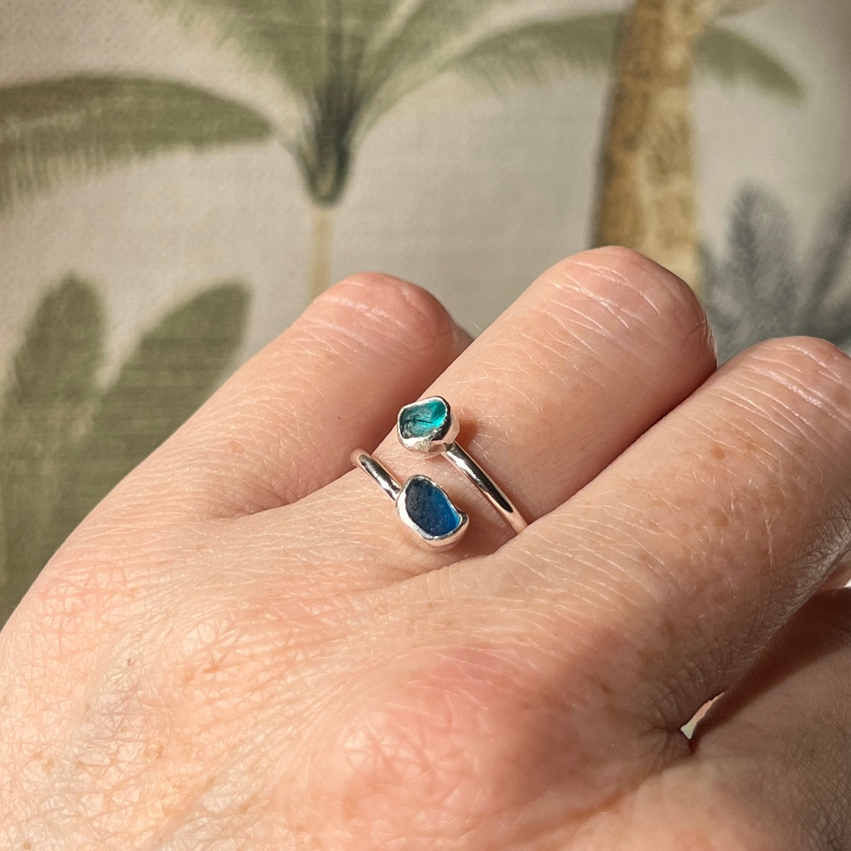 Adjustable Sea Glass Ring