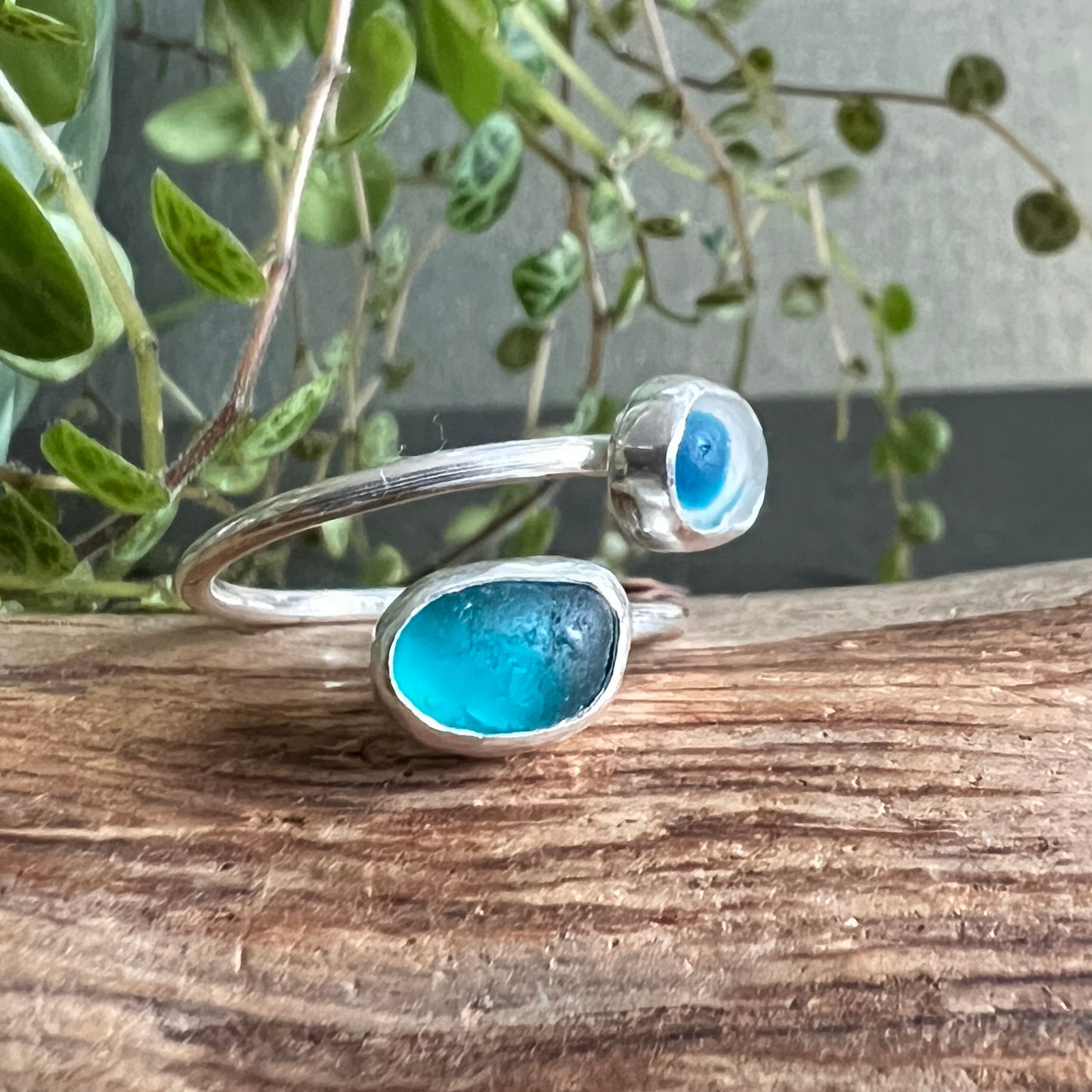 Adjustable Sea Glass Rings