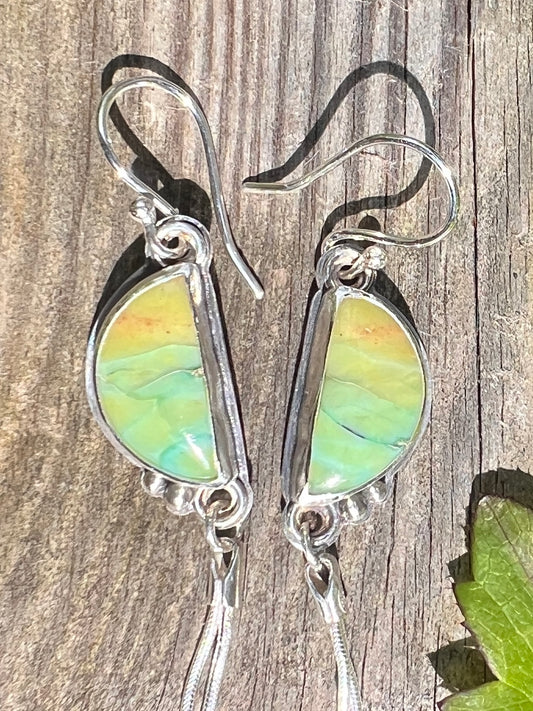 Opalised Wood Earrings