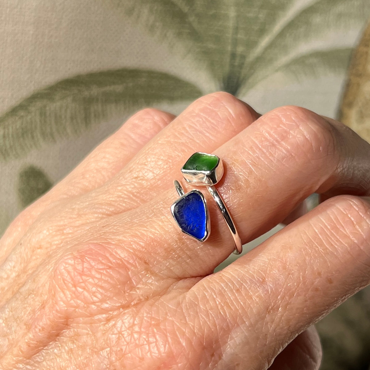 Adjustable Sea Glass Ring
