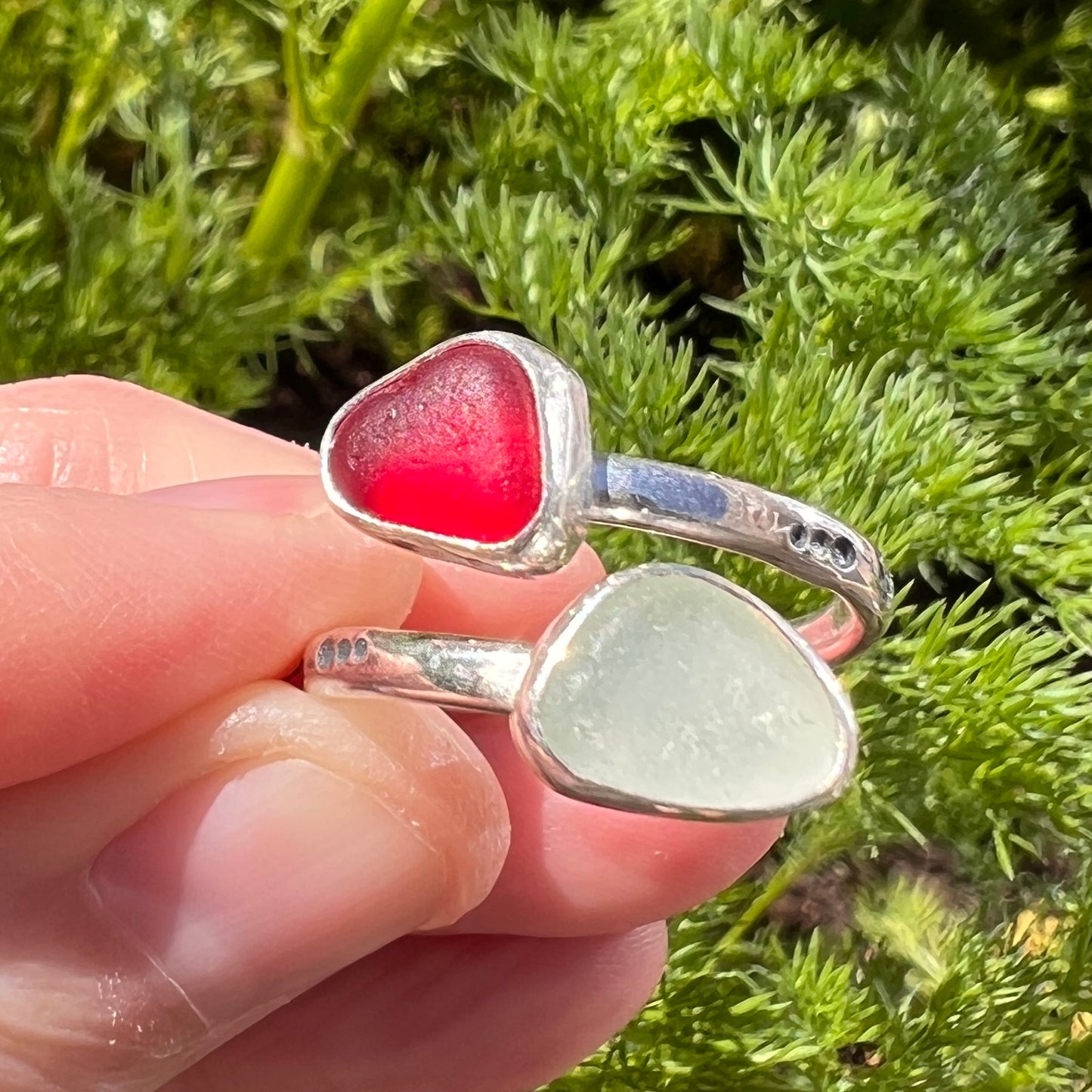 Adjustable Sea Glass Ring