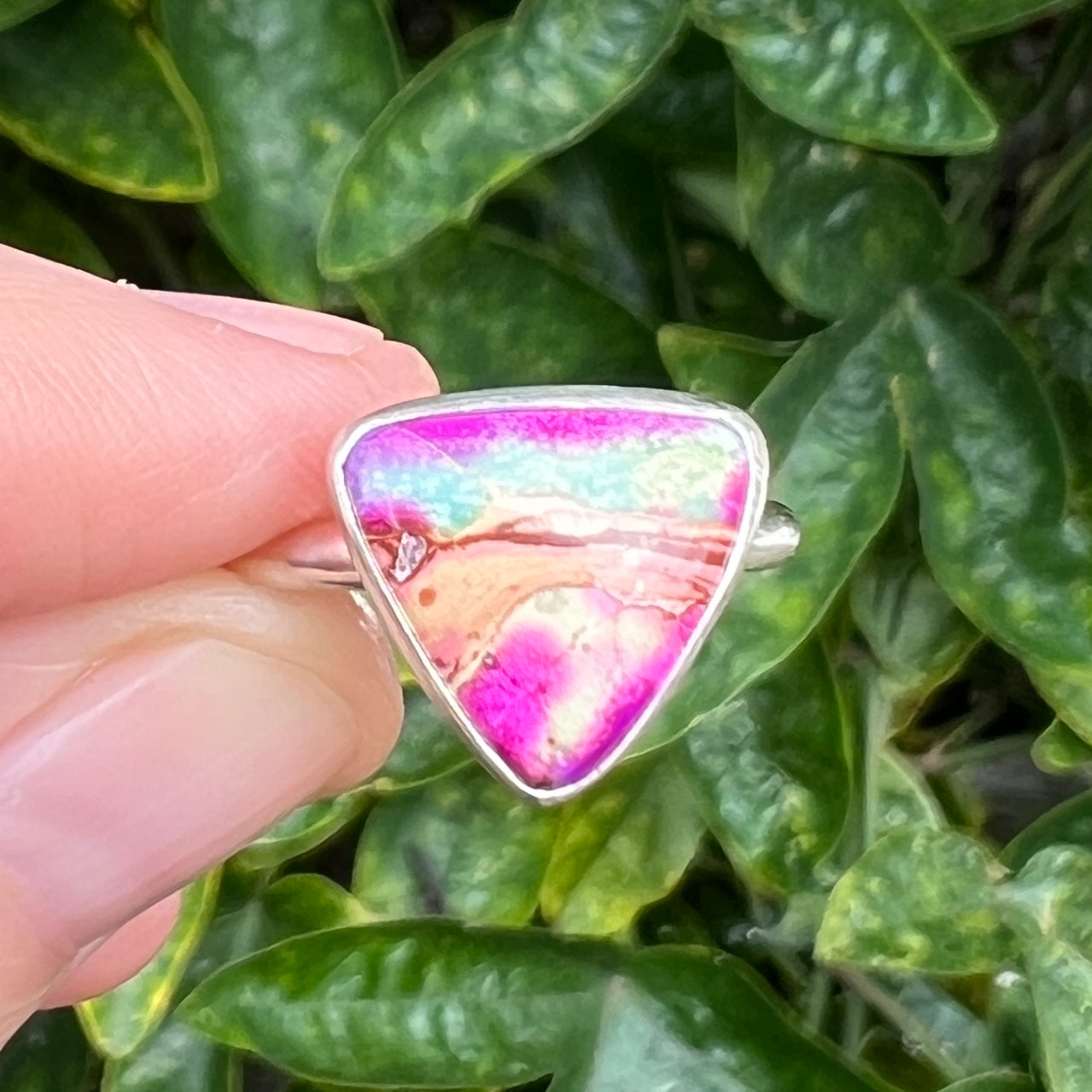 Rainbow Jasper Ring